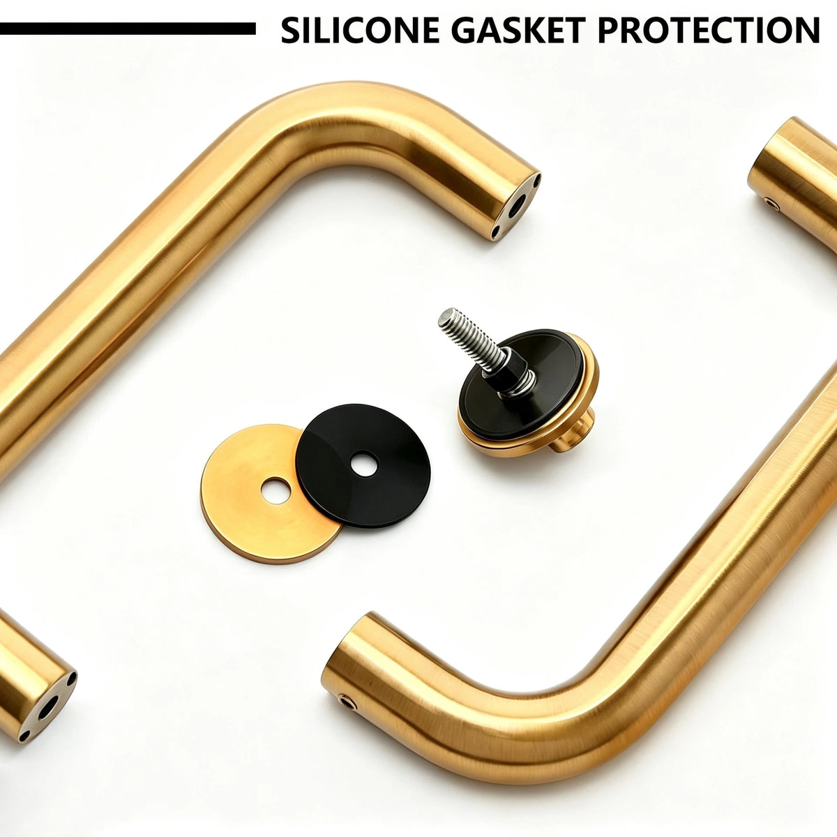 MCOCOD® Glass Shower Door Back to Back Round Handles