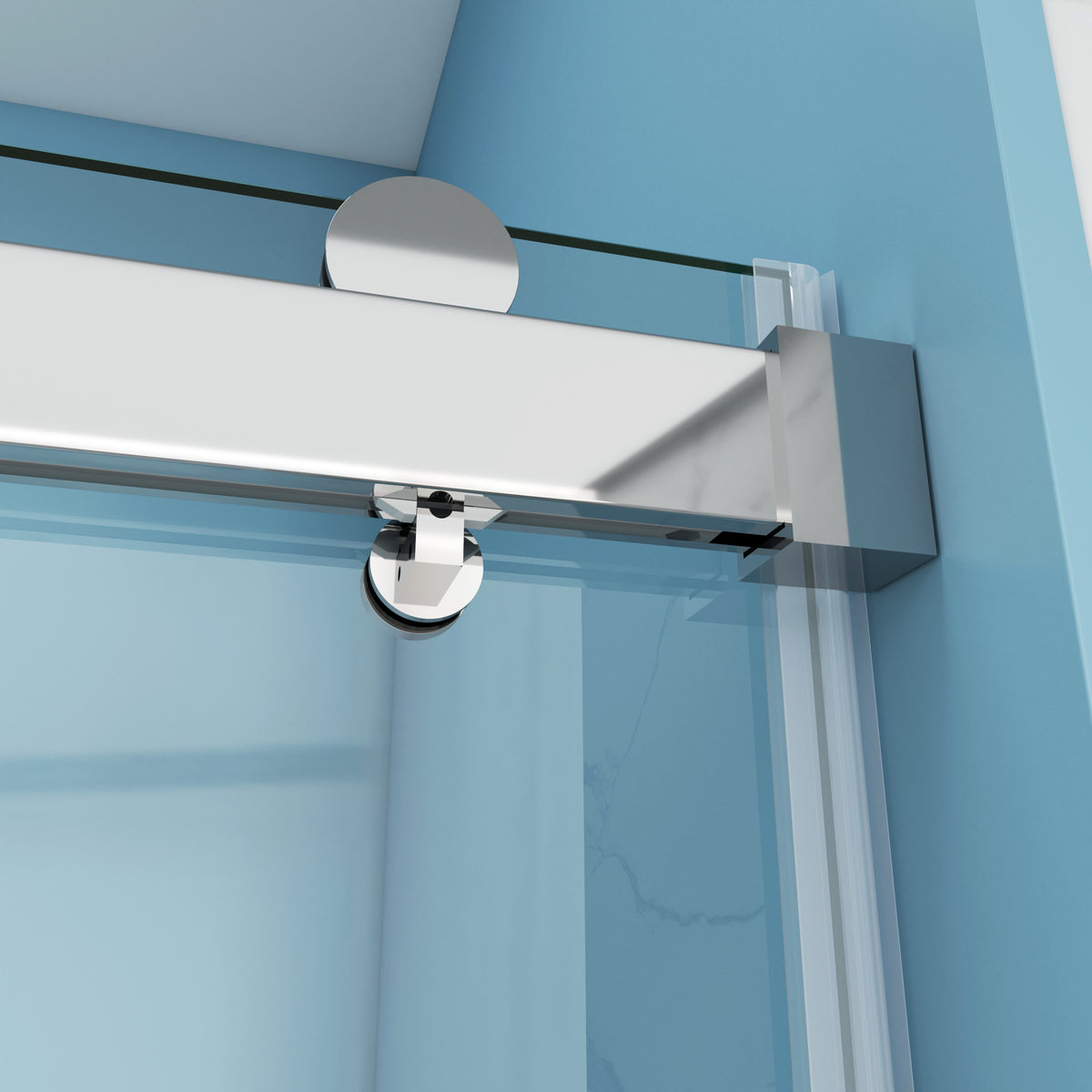 MCOCOD® Custom Soft-Closing Single Sliding Frameless Shower Enclosure - SS13-01