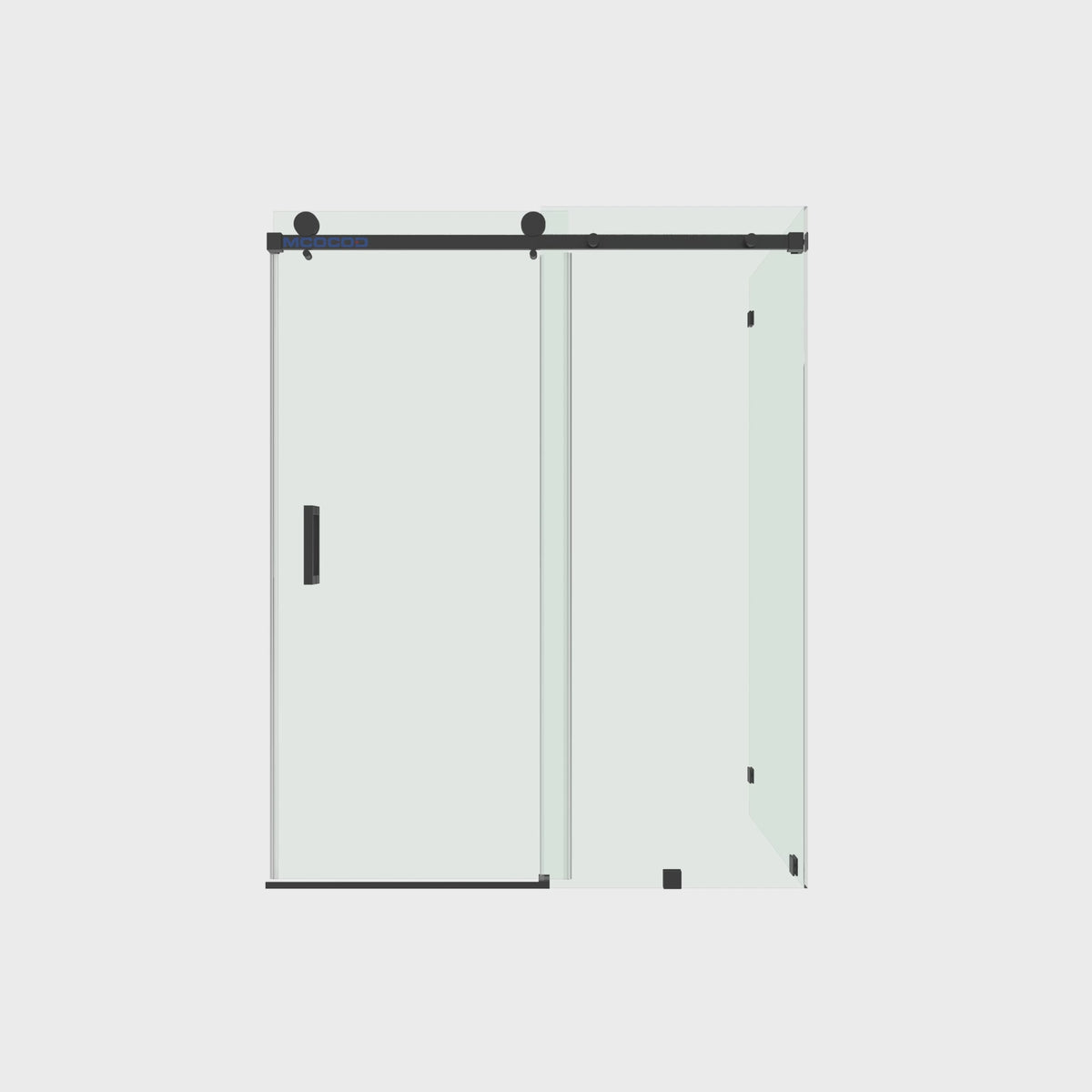 Custom Frameless Single Sliding Shower Enclosure - SS05-01