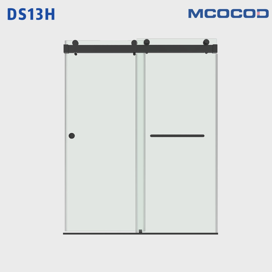 MCOCOD® Soft-Closing Double Sliding Frameless Shower Door with One Finger Pull - DS13H
