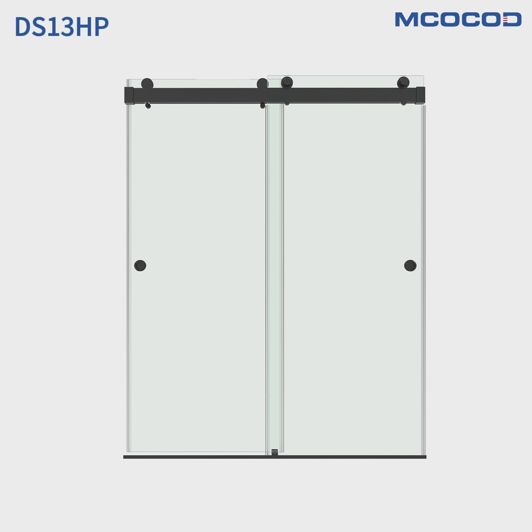 MCOCOD® Soft-Closing Double Sliding Frameless Shower Door with Two Finger Pulls - DS13HFP